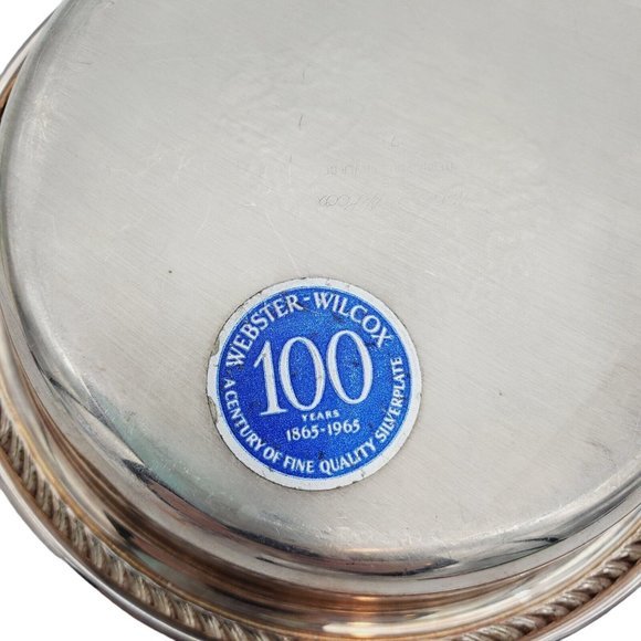 VTG Webster Wilcox Fine Quality Silverplate Bowl 6" W 1" T Key Dish 100 yr Anniv - Picture 4 of 6